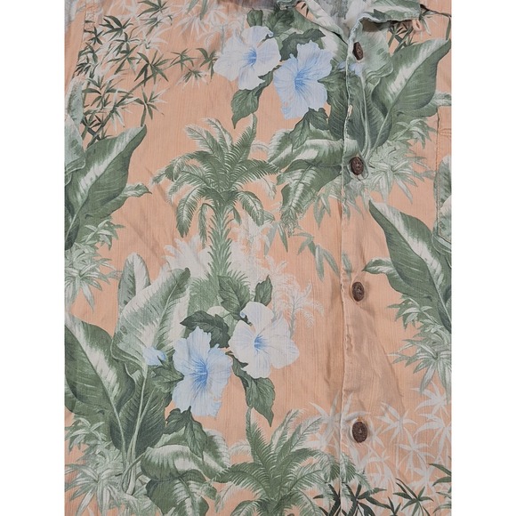 Tommy Bahama Hawaiian Short Sleeve Button 100% Silk Men's Large Floral - Picture 5 of 8
